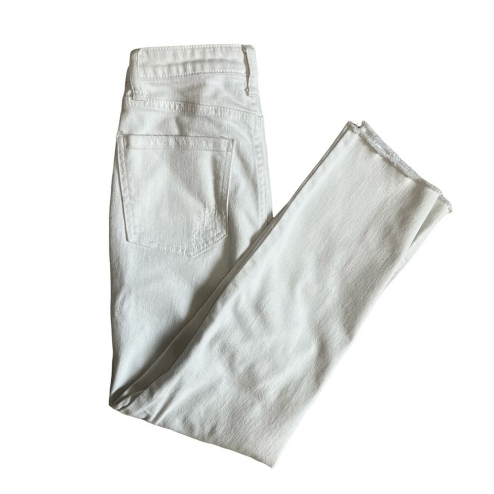 Wild Fable White Boyfriend Jeans with Distressing Size 0